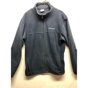 Columbia Navy Blue Full Zip Fleece Jacket Mens XLT (small flaw 2nd pic)